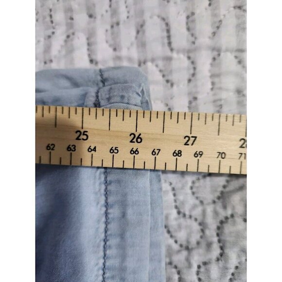 DD77 Chambray Cargo Crop Pants XXL Drawstring Waist & Ankle - Picture 10 of 10